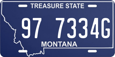 MT license plate 977334G