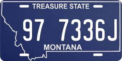MT license plate 977336J