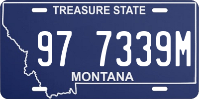 MT license plate 977339M