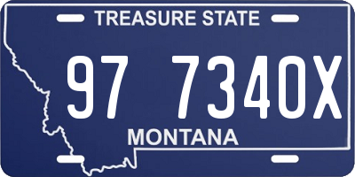 MT license plate 977340X