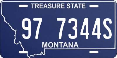 MT license plate 977344S
