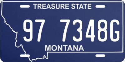 MT license plate 977348G