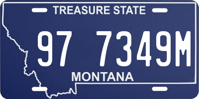 MT license plate 977349M