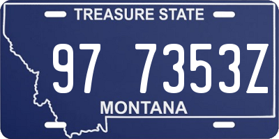 MT license plate 977353Z