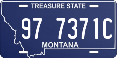 MT license plate 977371C