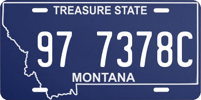 MT license plate 977378C