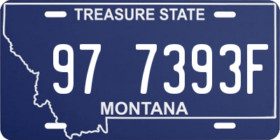 MT license plate 977393F