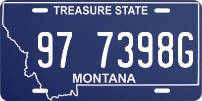MT license plate 977398G