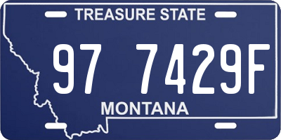 MT license plate 977429F