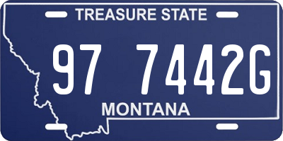 MT license plate 977442G