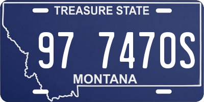 MT license plate 977470S
