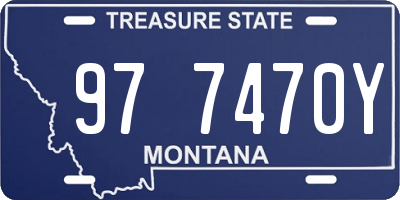 MT license plate 977470Y