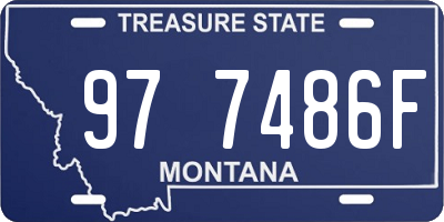 MT license plate 977486F