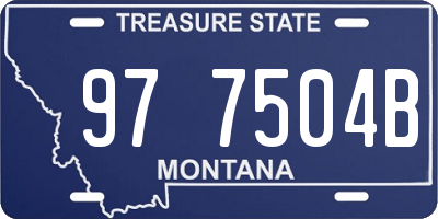 MT license plate 977504B