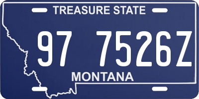 MT license plate 977526Z