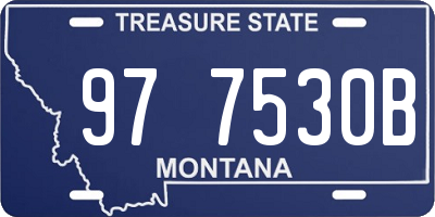 MT license plate 977530B