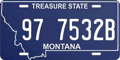MT license plate 977532B