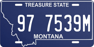 MT license plate 977539M