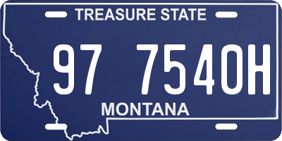 MT license plate 977540H
