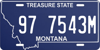 MT license plate 977543M