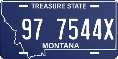 MT license plate 977544X