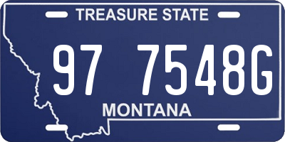 MT license plate 977548G
