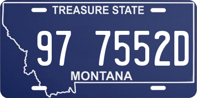 MT license plate 977552D