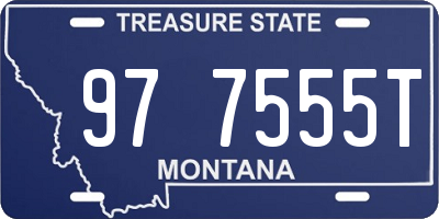 MT license plate 977555T