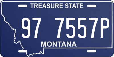 MT license plate 977557P