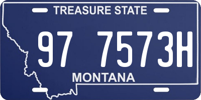 MT license plate 977573H