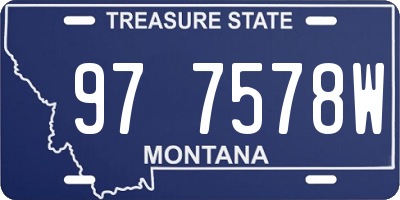 MT license plate 977578W