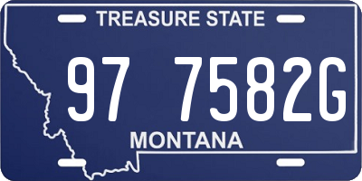 MT license plate 977582G