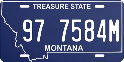 MT license plate 977584M