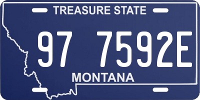 MT license plate 977592E