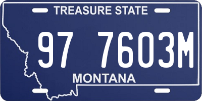 MT license plate 977603M