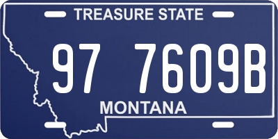 MT license plate 977609B