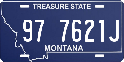 MT license plate 977621J
