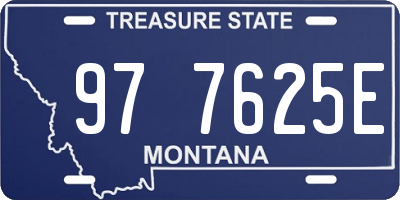 MT license plate 977625E