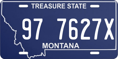 MT license plate 977627X
