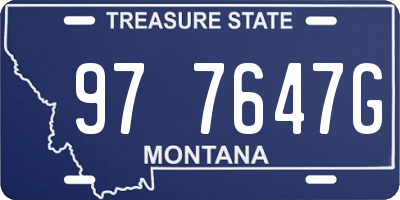 MT license plate 977647G