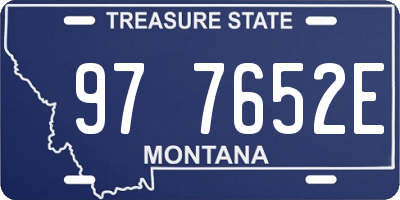 MT license plate 977652E