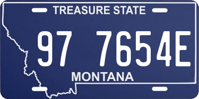 MT license plate 977654E