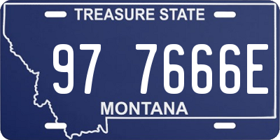 MT license plate 977666E