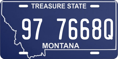 MT license plate 977668Q