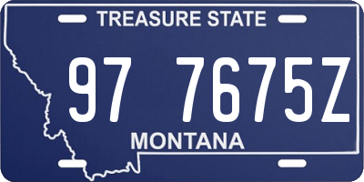 MT license plate 977675Z