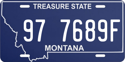MT license plate 977689F