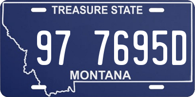 MT license plate 977695D