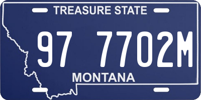 MT license plate 977702M