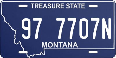 MT license plate 977707N
