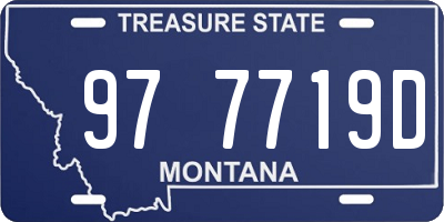 MT license plate 977719D
